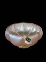 Fenton 75th Anniversary Pink Velva Rose Iridescent Ribbed Melon Bowl Dis... - €28,79 EUR