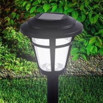 Wecusn Solar Pathway Landscape Garden Lights , 6 Black Finish Pathway Lights - £24.26 GBP