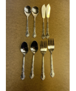 Stainless Steel UNF220 KOREA Unknown Maker Flatware Lot of 8 - £11.04 GBP