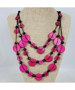 Vintage Tribal Hippie Statement Necklace 23 Inch Pink Draping Casual Career - €10,36 EUR Vintage Tribal Hippie Statement Necklace 23 Inch Pink Draping Casual Career - €10,36 EUR