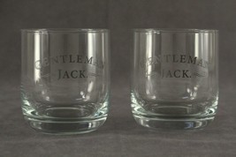 VINTAGE Advertising Barware 2PC Lot Gentleman Jack Silver ACL Rocks Glasses - £15.07 GBP