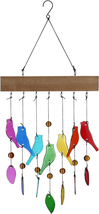 Gifts for Women, Sandblasted Glass and Wood Handcrafted Wind Chime,Wind Chimes U - £38.45 GBP