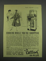 1955 Belling 64-Plus Electric Cooker Ad - Cooking while you&#39;re shopping - £14.60 GBP