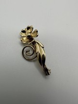 Antique VAN DELL 12k Gold Filled Flower Brooch 3.6cm - £15.46 GBP