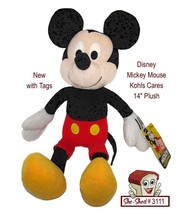 Disney Mickey Mouse 14 inch Plush Toy Kohls Cares  new with tags - $14.95