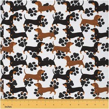 Pawfect Pup Fabric: Adorable Dachshund Upholstery &amp; DIY Pet - $41.57