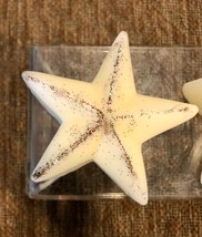 Pier 1 Star Glitter Floating Wax Paraffin Candles White Ivory New NWT 4 in Lot 2 - £15.94 GBP