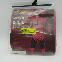 Ninja Halloween Costume Black &amp; Red Complete - £9.51 GBP