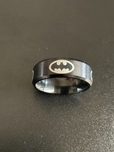 Newest Black Batman Ring Stainless Steel Men Wedding Engagement Couple Ring Band - £12.78 GBP