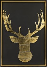 Art Print Deer Gold Ebony Black - £297.34 GBP
