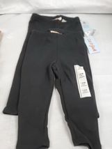 2 Pair Toddler Girls' 18 Months Cat & Jack Cozy Lined Leggings, Black image 2