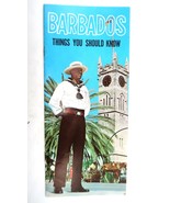 Vtg Barbados Things You Should Know Tourism Board Booklet Brochure Dukan... - $12.99
