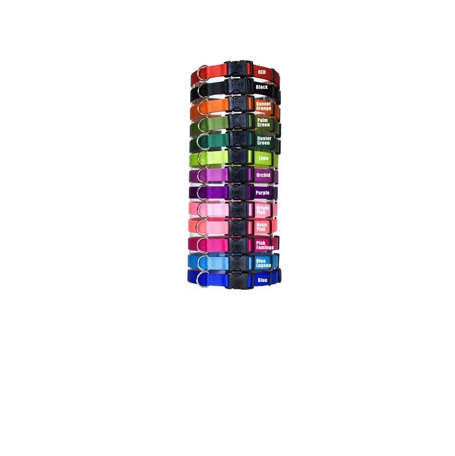 Tuff Nylon Adjustable Dog Collar - 3/8 x 8-12 Inch Orched - $8.86