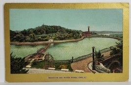 Cincinnati Ohio Reservoir and Water Works Glitter Decorated Postcard T12 - £2.32 GBP