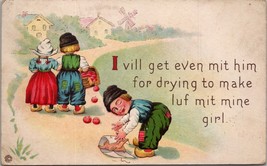 I Vill Get Even Mit Him For Drying To Make Luf Mit Mine Girl Postcard PC675 - £16.96 GBP