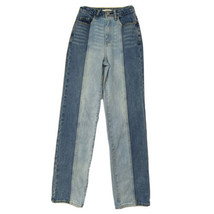 PACSUN 90&#39;s Boyfriend Blue Jeans Womens size 24 High Rise Straight 2-Tone Denim - £17.38 GBP