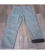 Wrangler mens sz 36x32 Cargo Pants Fleece Lined Relaxed 70LFWBH Khaki Ta... - $555.28 MXN