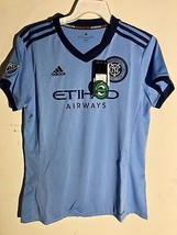 Adidas Women&#39;s MLS Jersey New York City Football Club Light Blue sz SMALL - £6.72 GBP
