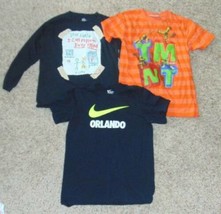 Boys Shirts TMNT Nike Orlando Dear Santa Short Long Sleeve Tees-size L - £7.12 GBP