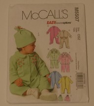 McCalls Sewing Pattern # M5507 Infants Jumpsuits Jackets Pants and Hat Uncut - £4.01 GBP