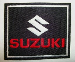 Suzuki Patch~Biker~Motorcycle Racing~3 5/8&quot; x 3 1/8&quot;~Embroidered~Iron or... - $4.66