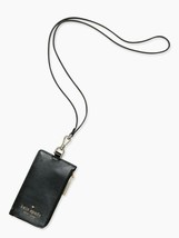 Kate Spade staci Leather card case lanyard ~NWT~ Black - $57.42