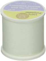 Coats Glow-In-The-Dark Machine Embroidery Thread 100yd-White D86-01 - $18.74