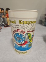 Vintage 1980s Kennywood Park Plastic Cup Thunderbolt Enterprise Cinema 180 - $14.84