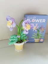 Orchids blocks game mini desk decorations 5 min destress craft - $12.00