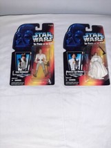 Star Wars Vintage 1995 POTF Princess Leia Luke Skywalkee Orange Card - £15.69 GBP