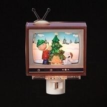 Peanuts TV Christmas Tree Decorating Night Light 5 Inch - $34.63