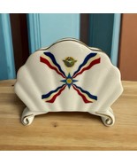 P.B. Assyrian Flag Porcelain Ceramic Napkin Holder White W/ Gold Trim RA... - €22,68 EUR