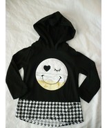 Garanimals Girls Long Sleeve Hoodie Shirt Size 2T Smiley Face Black &amp; Wh... - €9,24 EUR
