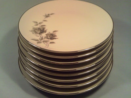 [Q15] Set Of 8 Bristol Fine China Flower Song Dessert P Lates Made In Japan N7201 - £19.42 GBP