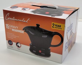 *D) Continental 15oz Gravy Warmer Ceramic Pot and Lid - Black - €17,10 EUR