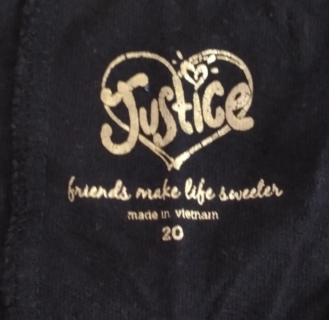Justice Girls Blue Boho Cap Sleeve Shirt With Beautiful Glittery Design Size 20 Item image 4