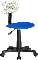 Jjs Kids Rolling Drawing Desk Chair, Small Swivel Office Computer Chair, Blue - £40.88 GBP