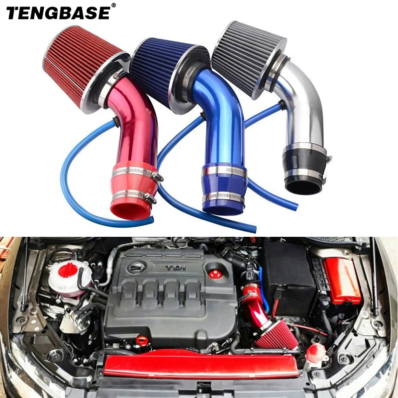 Car Accsesories Automotive Modification Air Intake Aluminum Pipe Kit 76MM - £48.81 GBP+