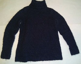 Michael Kors Womens Navy Blue Knit Turtleneck Long Sleeve Sweater Size XS EUC - $10.89