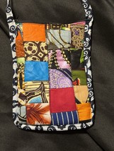 Handmade Patchwork Quilted Crossbody Bag Boho Multicolor Zip Closure - $234.11 MXN