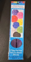 Celebration Colorful Tissue Pom Pom Hangers 12 Inch 2/Pk, Select Color - $6.16