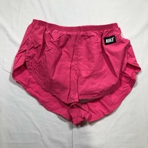 Vintage Nike Running Shorts Womens M Shiny Pink Mid Thigh Lightweight Polyester - £58.67 GBP