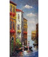 12x24 inches Venice  stretched Oil Painting Canvas Art Wall Decor modern420 - $50.00