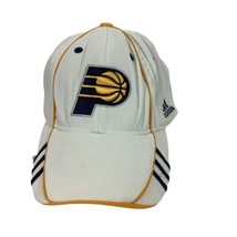 Indiana Pacers Adidas NBA Official Team Headwear White Stretch Baseball Cap OSFA - $15.88