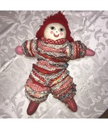 Vintage Handmade YOYO Rag/Cloth Doll with Yarn Hair Embroidered Face 20” - £13.83 GBP