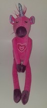 Pink Purple Hanging Unicorn Plush 21&quot; Stuffed Animal Toy 2020 Inter-American - £16.78 GBP