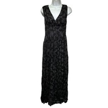 leith black silver sleeveless long V-neck Maxi dress Size 6 - $25.73