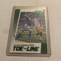 2016 Score - Toe the Line Green #7 Calvin Johnson - $7.25