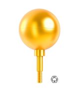 Aurolit Golden Ball Flagpole Topper 3.5&quot; Ornament for 20-30 Ft Poles Gold - $204.56 MXN