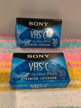 VHS-C Blank Videocassette Tape- SONY 30 Min Camcorder NEW Sealed PREMIUM... - $9.51
